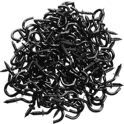 Jieddey Ganci a Tazza,200 PCS Mini Ganci a Vite per Soffitto Ganci a Vite Ganci Tazza da 1/2 Pollice Ganci per Appendere Tazza per Piante Appese Tazze Chiave Luci da Giardino Decorazioni Artistiche