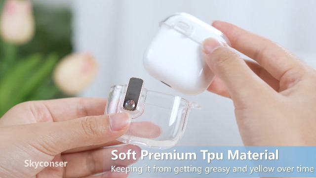 Amazon.com: (with Safety Lock) Clear Case Compatible with AirPods