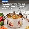 Daniks Tokio Stainless Steel Cookware Set, 6-Piece – 2 qt, 3 qt, 4.5 qt Pots with Glass Strainer Lids, Induction Ready, Dishwasher Safe, Measuring Scale, Silver #4