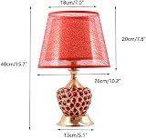 ABGRC Dekoracyjna kryształowa lampa stołowa, PCW E27 lampa biurkowa do salonu sypialni pokoju weselnego, zewnętrzna lampka nocna USB stylowa dekoracja domu oszczędność energii