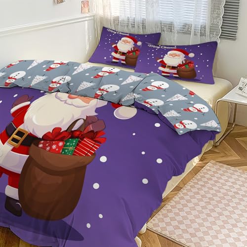 Idée cadeau de Noël originale avec cette parure de lit festive 200x200cm