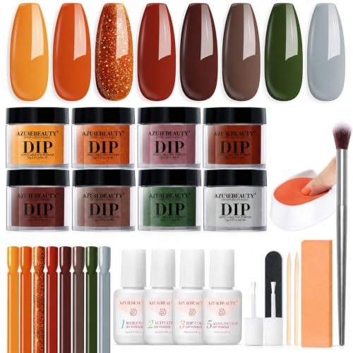 30 Pcs Dip Nails Powder Starter Kit DROPS TO (Color: A1-Glitter Amber set only) - image 1