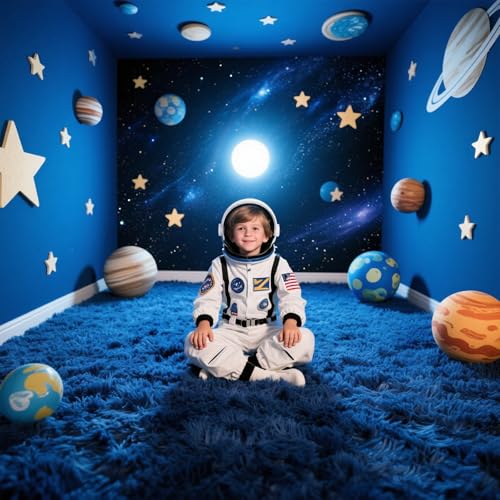 Area Rugs for Bedroom Living Room, 4x6 Soft Large Fluffy Fuzzy Shag Plush Furry Carpet, Soft Indoor Floor Mat for Kids Nursery Home Dorm Office Decor Aesthetic, Blue