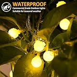 LED Lichterkette Strombetrieben,27M Lichterkette Kugel warmweiß mit Stecker für Außen und Innen,IP44 Wasserdicht Lichterketten mit Dimmbar Fernbedienung,Ideal für Zimmer,Weihnachten,Party,Garten