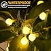 LED Lichterkette Strombetrieben,27M Lichterkette Kugel warmweiß mit Stecker für Außen und Innen,IP44 Wasserdicht Lichterketten mit Dimmbar Fernbedienung,Ideal für Zimmer,Weihnachten,Party,Garten
