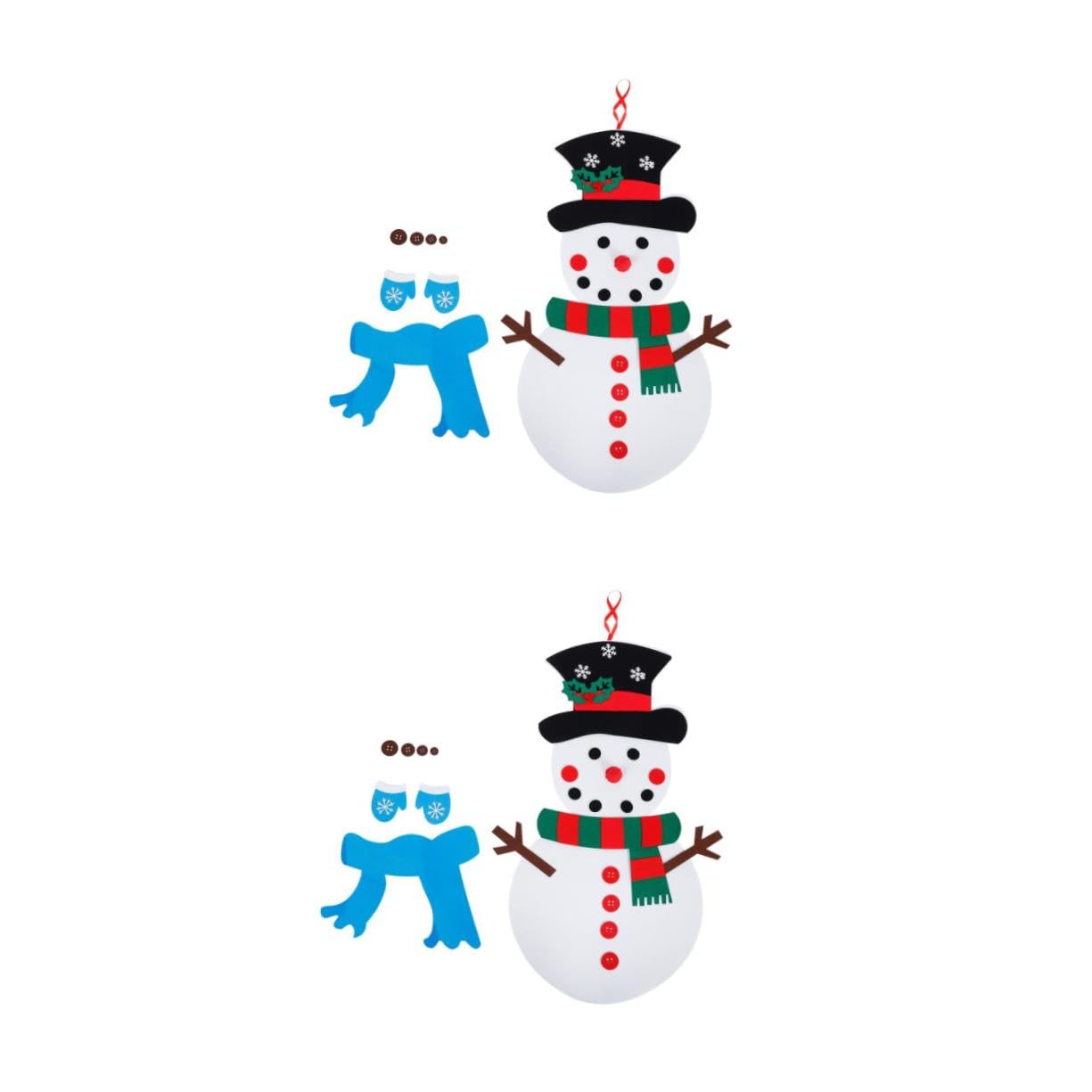 TOYANDONA 2 Sätze Verkleide Dich Mit Weihnachtsschneemann Handgemachter Schneemann Weihnachten Diy Schneemann Verzierung Weihnachtsschneemann Diy Zubehör Colorful Gefühlt