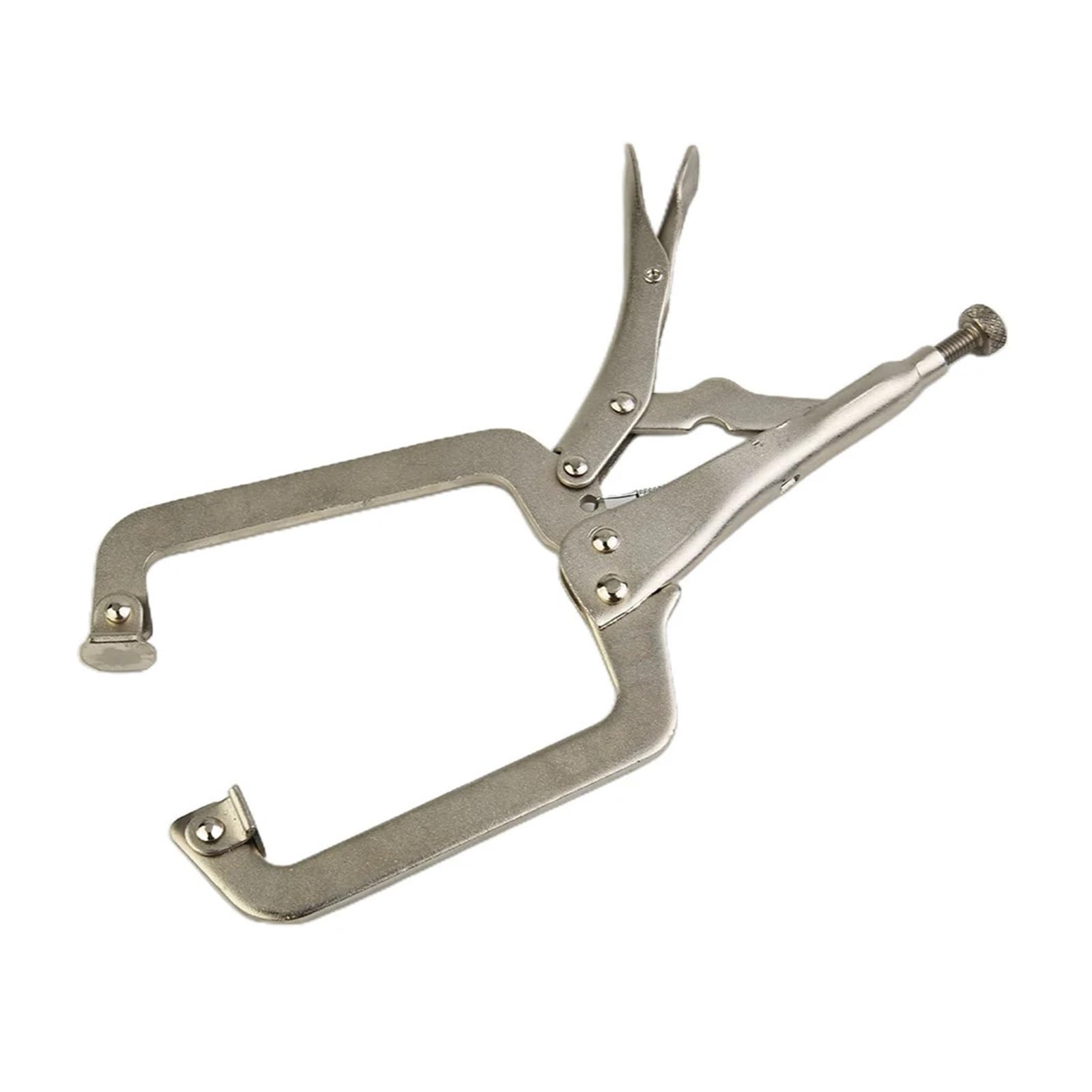Pinza de acero C de 9 pulgadas con bloqueo de tornillo de banco de soldadura, pinza de soldadura resistente, herramienta de localización de espiga de madera de precisión para carpintería, metalurgia y