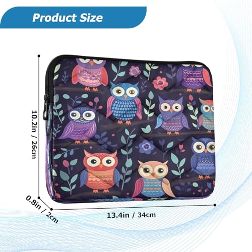 Funda para portátil de 13-14 pulgadas con diseño de búhos miniatura 3