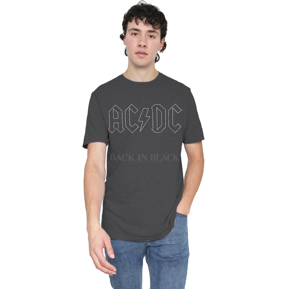 ACDC Back in, Black Unisex T Shirt, Black, XX-Large