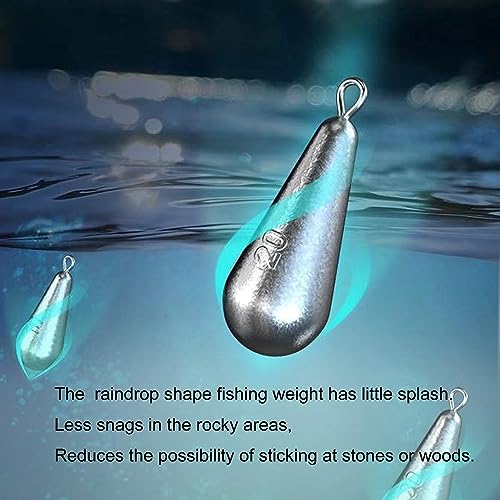Plomb de peche 60g goutte d'eau pour vos sorties de peche dominicales - 4