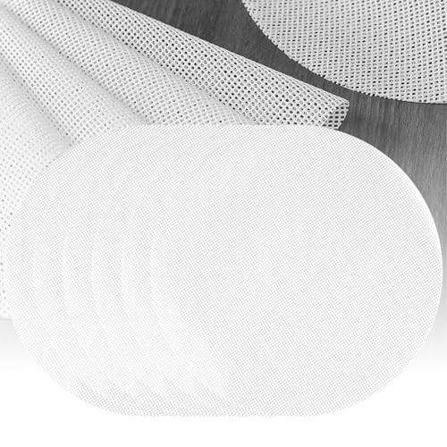 Terixe 6 Pack Silicone Dehydrator Sheets for Ninja Dehydrator Rack, 7.9 Inch Non Stick Silicone Mesh for Fruit Dehydrator, Dehydrator Tray Liner Reusable Compatible with Ninja Foodi 6.5 and 8 Quart