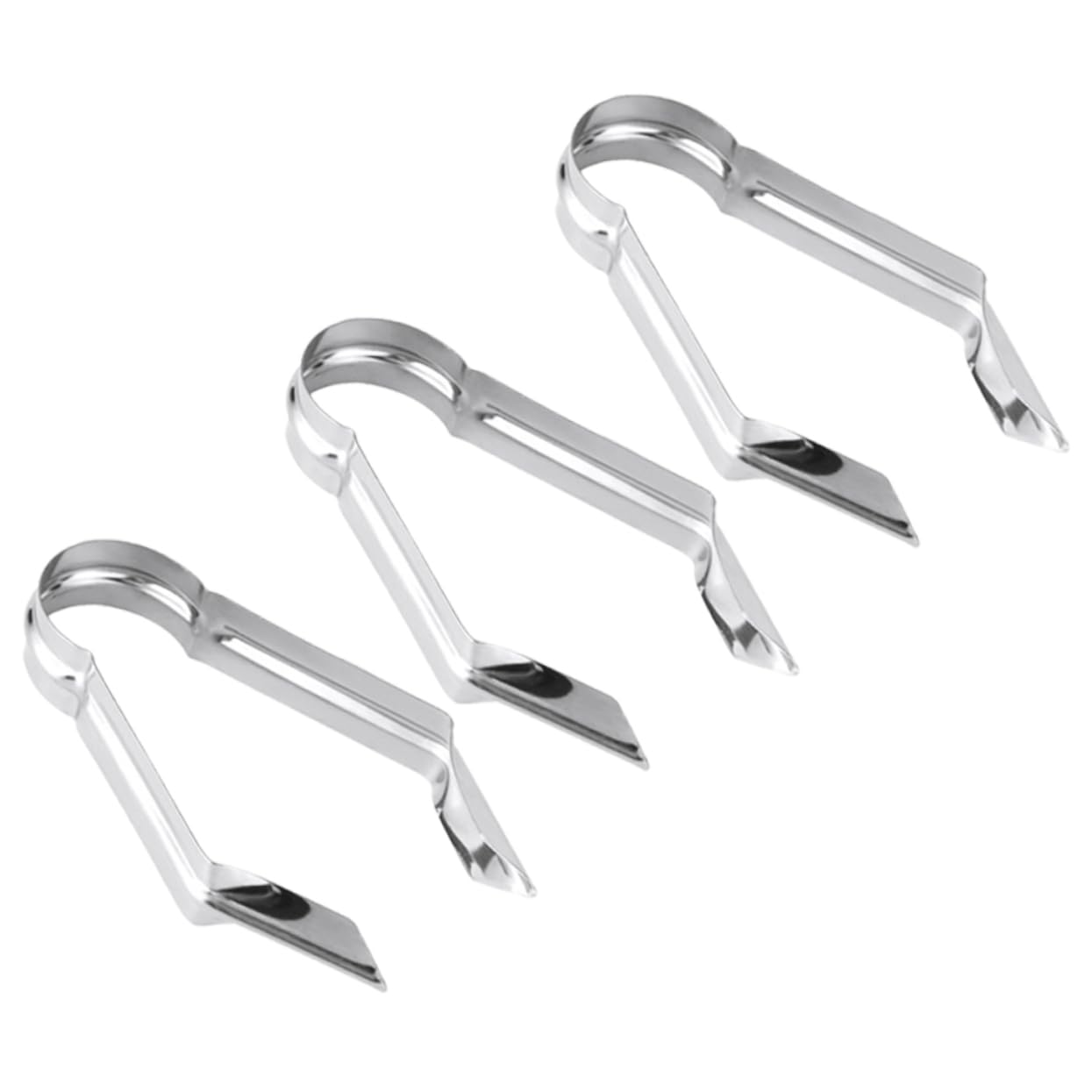 BRIGHTFUFU 3Pcs Stainless Steel Pineapple Remover Clip Kitchen Gadget for Easy Pineapple Eye Removal Food Grade Tool for Fruits and Vegetables Silver