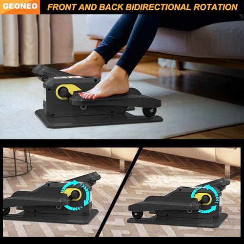 Image of Under Desk Elliptical Machine, Electric Elliptical Exerciser for Senior, Quiet & Small Electric Seated Pedal Exerciser for Home with Monitor, Remote Control & 12 Adjustable Speeds