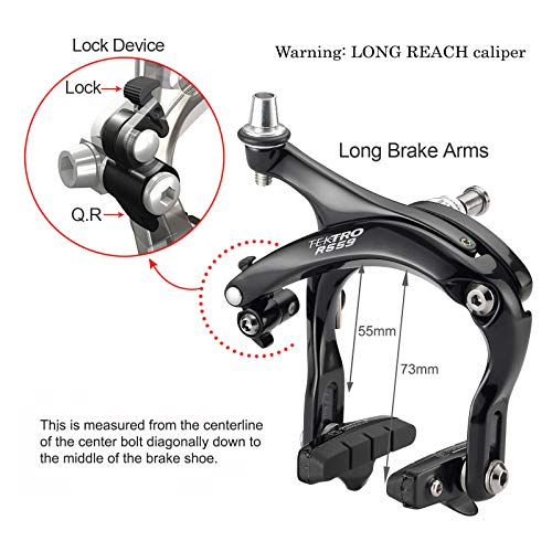 Tektro R559 Bike Bicycle Long Reach Brake Calipers for Old School Road Bike 700C Frames Only 55