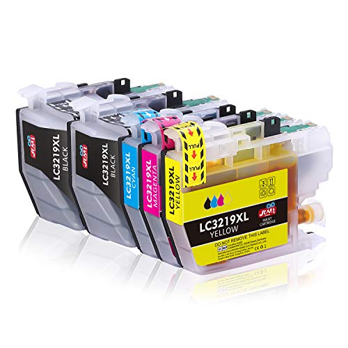 JIMIGO LC3219 XL Cartouche d'encre compatible pour Brother LC3217 LC3219 LC3219XL avec Brother MFC-J5330DW J5335DW J5730DW J5930DW J6530DW J6930DW J6935DW (Multipack,2 Noir,1 Cyan,1 Magenta,1 Jaune)