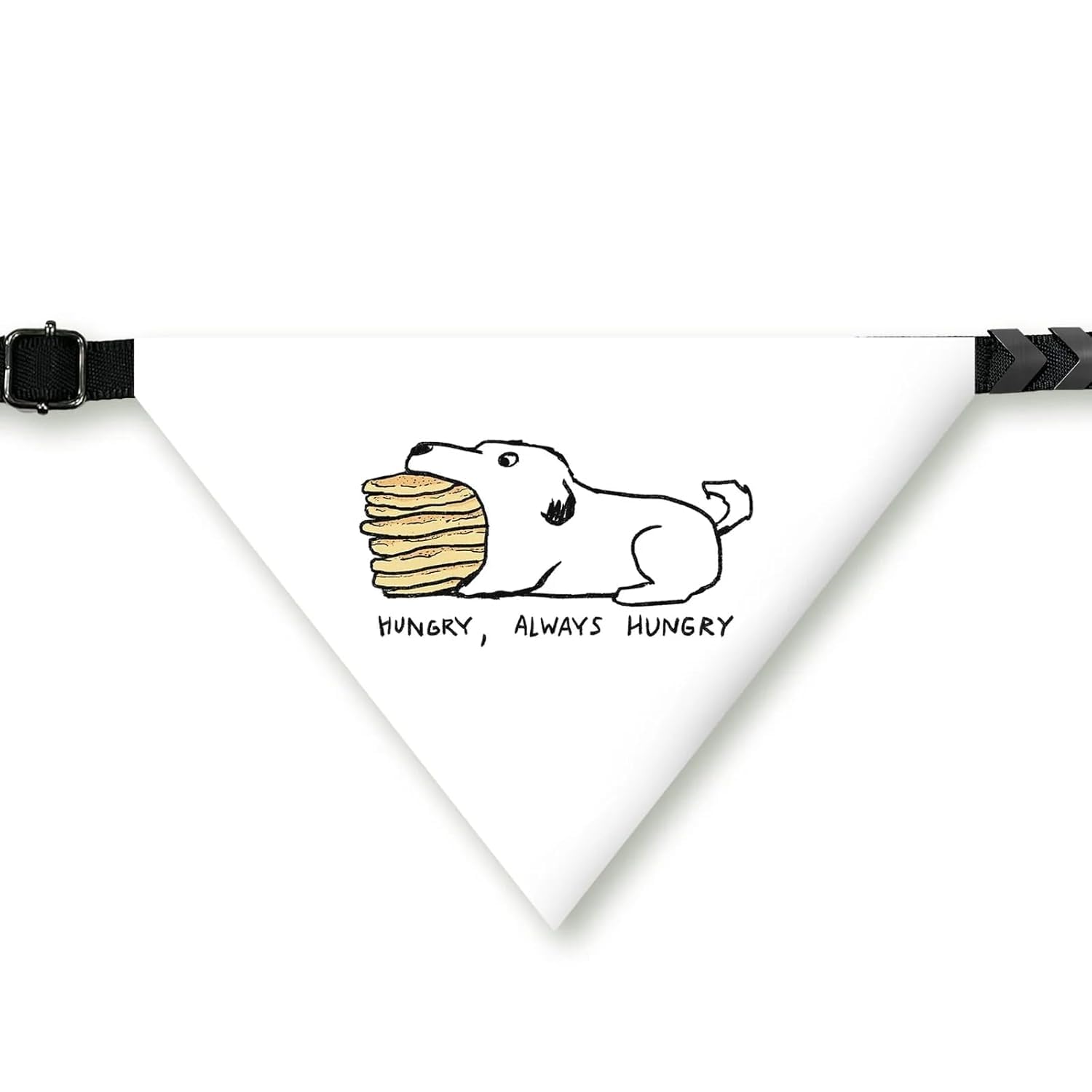 PawsIndia Dog Bandana with Collar Small Medium Large Dogs & Cats 100% Adjustable with Buckle Stretchable Fabric Always Hungry (B0CQMC5Q3Q) Amazon Price History, Amazon Price Tracker