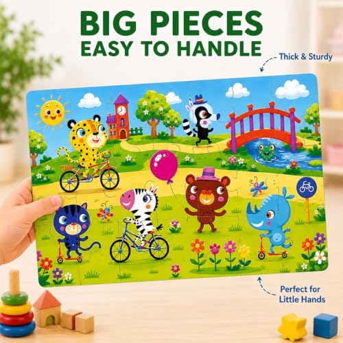 Image of Webby Busy Vehicles Level Up Jigsaw Puzzles for Kids