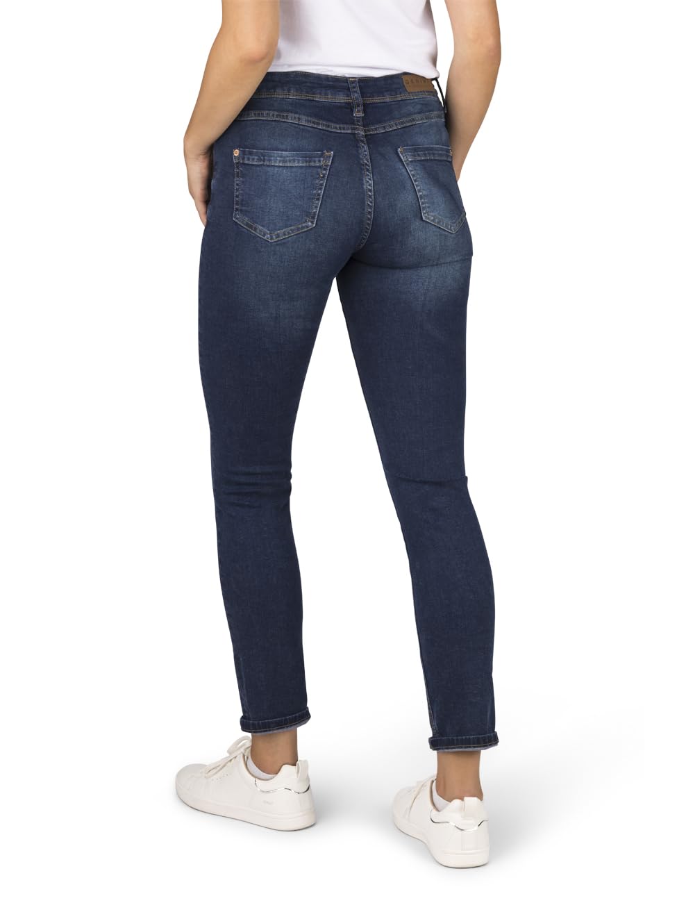 DENIMFY Jeans Damen lang Stretch Slim Fit Mid Waist DFElla Jeanshose