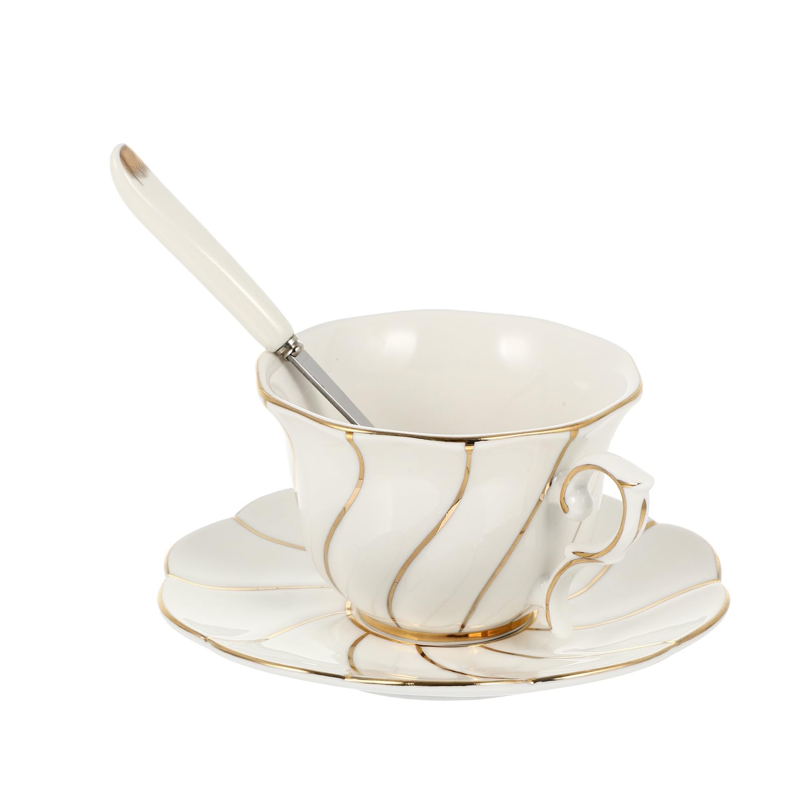 Elegantes Kaffeetassen Satz aus Keramik mit Großem Fassungsvermögen Robust und Komfortabel für Café und Restaurant Geeignet