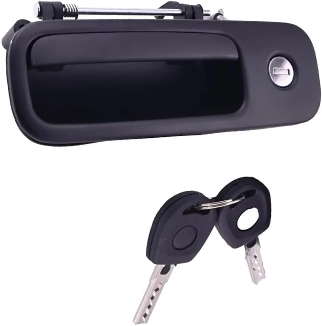 Car Tailgate Switch, Trunk lid Handle Compatible with VW for Caddy 2004-2010 for Golf 1993-1997 for Lupo 1998-2002 Tailgate Rear Outer Door Handle with Lock 2 Keys