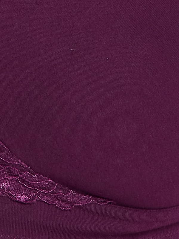 Image of Clovia Women's Cotton Non-Padded Non-Wired Full Figure T-Shirt Bra - Purple