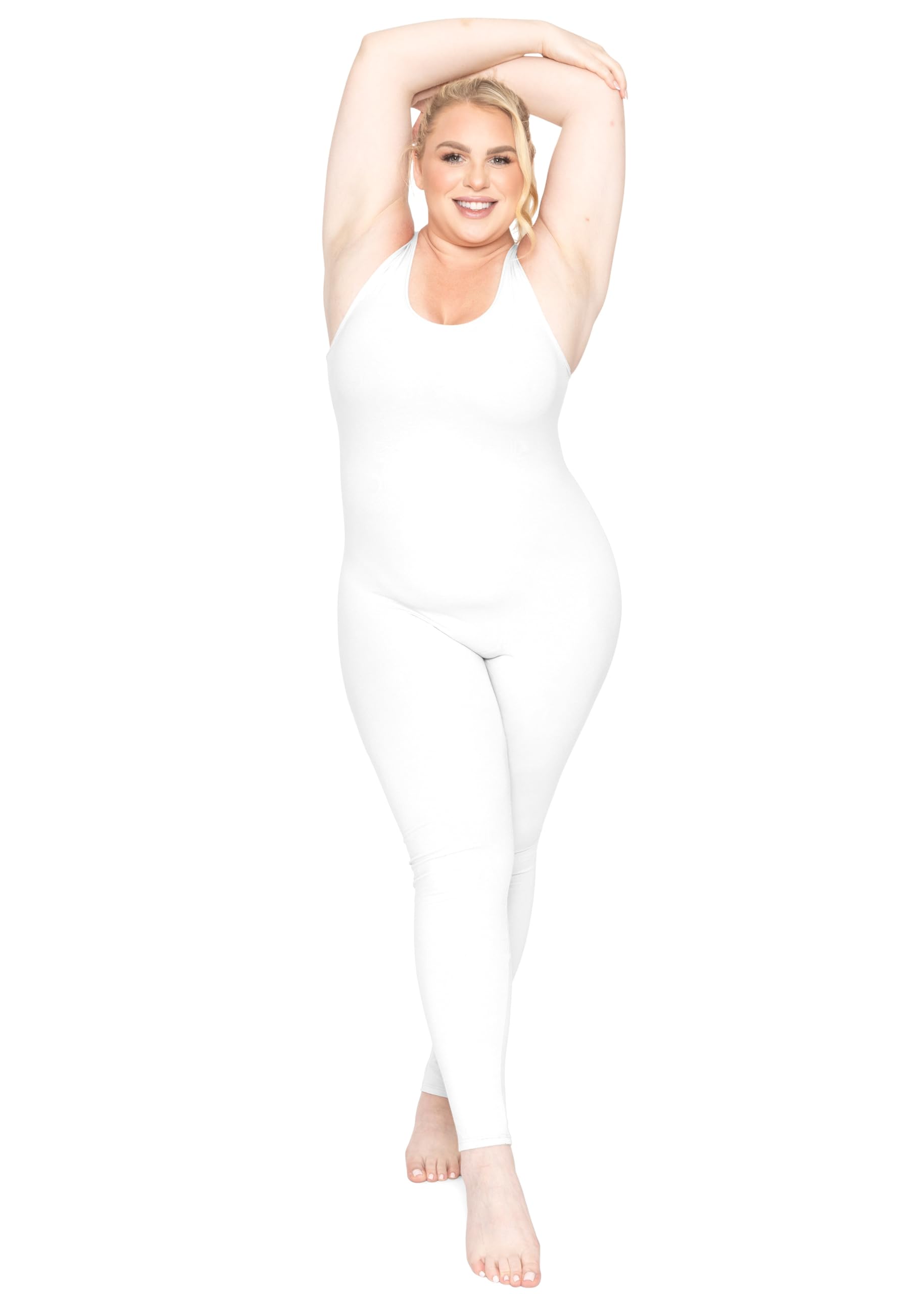STRETCH IS COMFORT Women's Plus Size Teamwear Cotton Tank Unitard