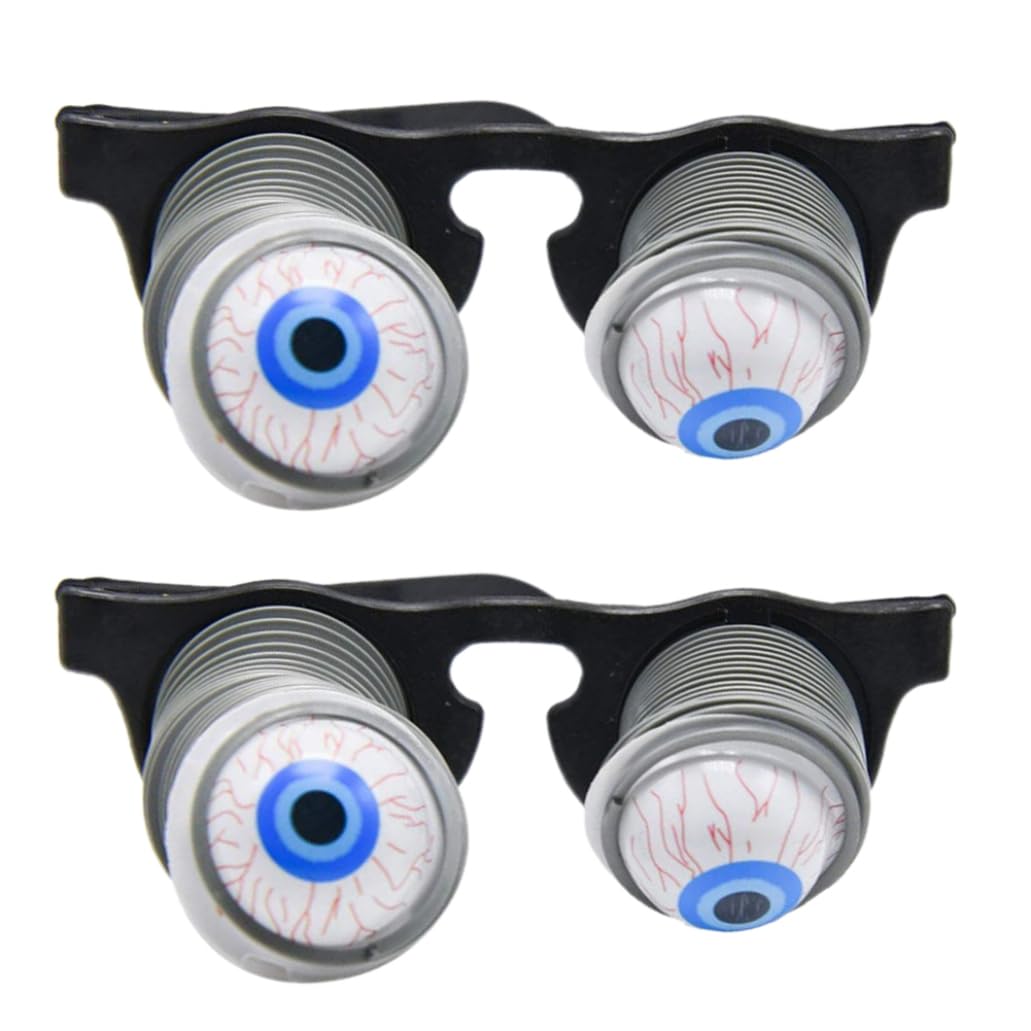 Striegro Googly Eye Glasses 2Pk, Halloween Prank Props..