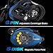 Piscifun Perseus Left Handed Low Profile Baitcasting Reel - Dual Brakes, 18.5LB Carbon Fiber Drag Baitcasting Fishing Reels, Incredible Smooth Baitcaster Reel
