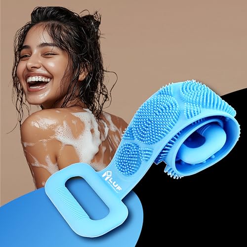 Image of Deep-Cleanse Back Scrubber for Bathing, inch100% Food Grade inch Silicone Body Scrubber for Men & Women | BPA Free (All Skins Friendly) - Dual Sided Exfoliating Design - All Age Groups - Anti Bacterial