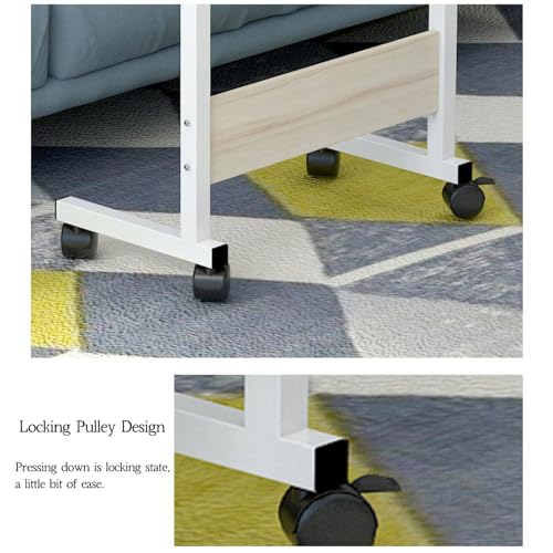 Table de chevet avec étagères et support ordinateur pour chambre à coucher