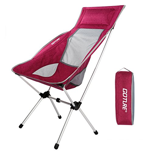 Goture Ultralight Portable Folding Backpacking Camping Chairs 1000D Oxford Fabric Chair with Carry Bag for Kayaking Fishing Hiking Picnic Beach Concerts (Hold up to 330 lbs)