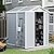 Jolydale 6’x4’ Outdoor Storage Resin Shed, Resin Utility Tool Shed Storage House with Lockable Door, for Backyard, Patio, Garden Bikes and Pool Accessories, Grey