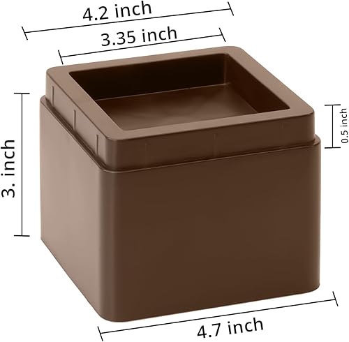 Miniatura 2 de Utopia Bedding Elevadores de cama de 3 pulgadas, paquete de 4, elevadores ajustables para muebles de 3 y 6 pulgadas, espuma antideslizante y
