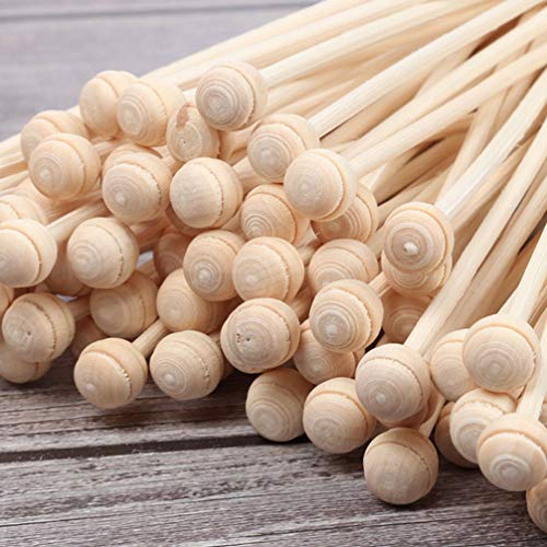 10 unidades de varillas de difusor de aroma de ratán y madera miniatura 6