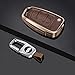 HIBEYO Étui de clé de voiture intelligent - Convient pour Audi A1 A3 A4 A6 Q3 Q5 Q7 S3 R8 TT Seat - 3 boutons - Cuir et alliage d'aluminium - Marron