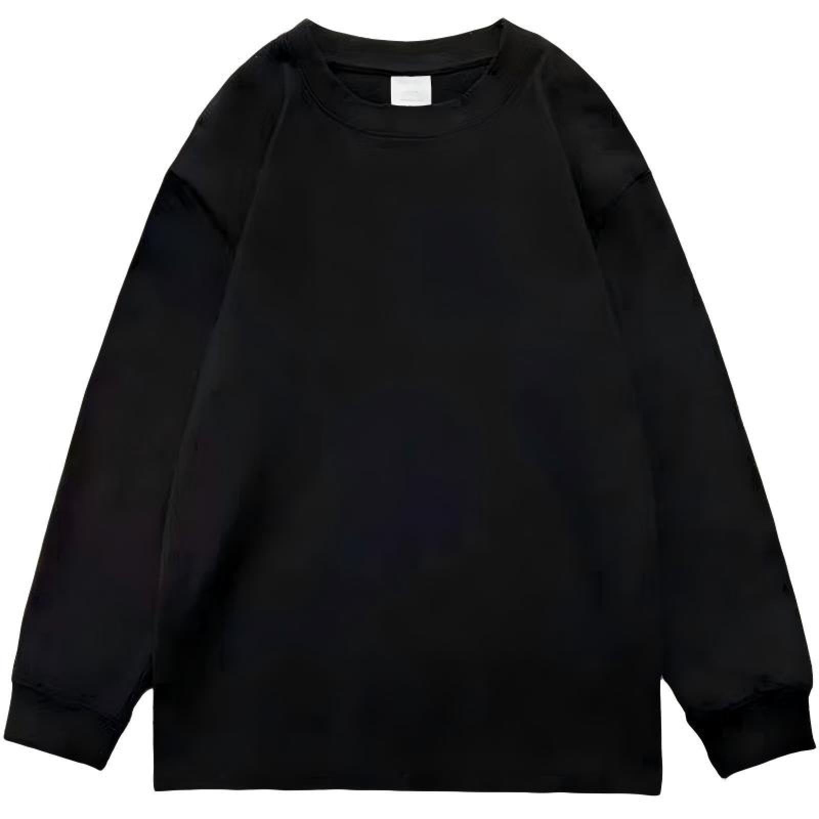 T-Shirt Taglie Forti A Maniche LungheChild 300-400 LibbreChild Puro CotoneChild vestibilità AmpiaChild GirocolloChild Tinta UnitaChild Unisex.