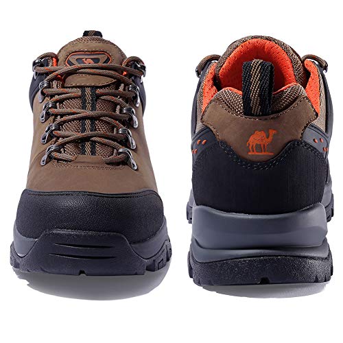 Image of CAMEL CROWN Hiking Shoes Men Trekking Shoe Low Top Outdoor Walking Waterproof Leather Trail Sneakers