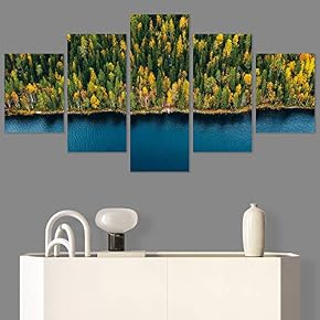 SIGNWIN 5 Panel Canvas Wall Art Modern Art...