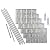 FASÄDE Traditional Style/Pattern 4 Decorative Vinyl Backsplash 15 sq ft Kit in Crosshatch Silver