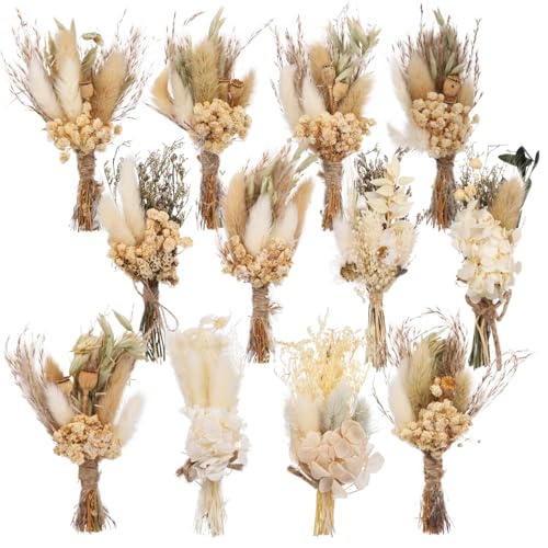 12 Mini Ramos de Flores Secas para Decoración miniatura 1
