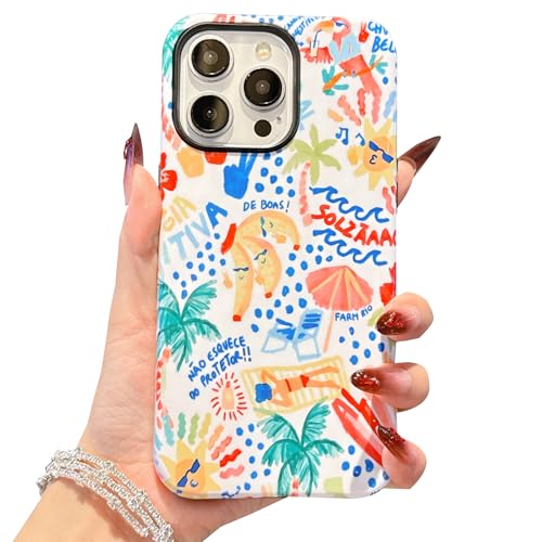 Coque iPhone 15 Pro Max antichoc rigide hybride protection motif floral