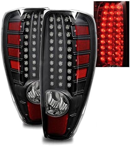 Black LED Tail Lights Assembly Set for Chevrolet Colorado - (Pair) Includes Driver Left and Passenger Right Side Replacement