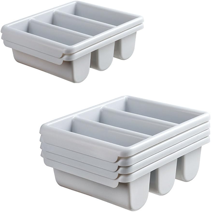 Grey Closet Shoe Slots Organizer Three Grid Vertical Shoe Rack Storage Space Saving Upright Shoe Holder Shoe Stackers (6 Pack)