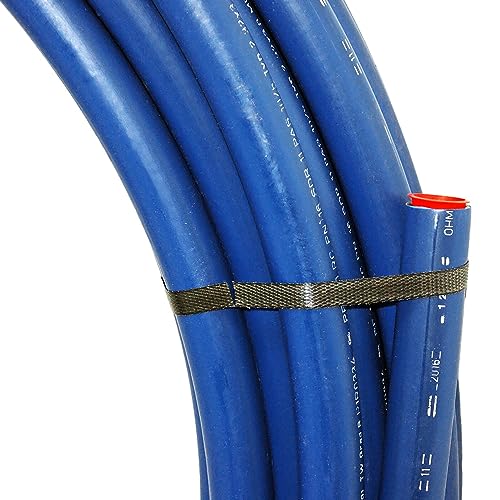 Stabilo-Sanitaer Tubo De PE 100 HD De 25x2,3 Mm – 100 Metros, Flexible, Negro Con Franja Azul, Para Agua Potable, DVGW