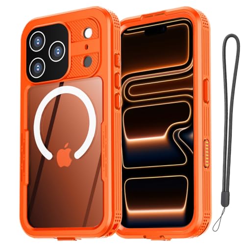AICase Funda Impermeable para iPhone 17 Pro MAX con Soporte MagSafe, Transparente, Resistente al Agua, a la Nieve, al Polvo y a los Golpes, con certificación IP68, protección Completa de 360°, _5