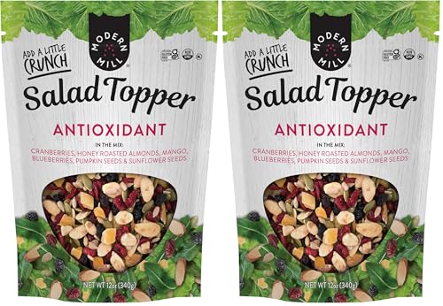 Image of Modern Mill Antioxidant Salad Topper By Gourmet Nut - Mixed Nuts (Almonds), Dried Cranberries & Blueberries, Sunflower Seeds & Pumpkin Seeds - Gluten Free, Low Sodium, Kosher, Plant Protein, 12oz. Bag