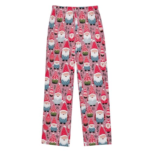 Christmas Xmas Gnomes Long Pajama Pants Elastic Waist PJ Bottoms with Pockets S A1106542