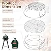 Expander Rack Kit with 5 Piece for Big Green Egg Large, Green Egg Accessories Replacement Parts for 18 Inches Ceramic Kamado Grills, Multi-Function 304 Stainless Steel with Removable Cooking System