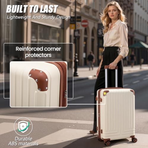 Image of KUNEL Luggage Sets 5 Piece, Hardshell Expandable Suitcase, 20 /24 /28inch