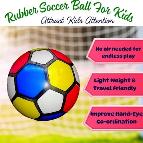 Image of Graphene 16cm Football Soccer Ball for Kids Soft Squeeze PVC Foam Sponge Jumping Bouncy Balls Light Weight Nontoxic Rubber Beach Valleyball No Air Needed Pool Party Toys Outdoor Indoor Playball